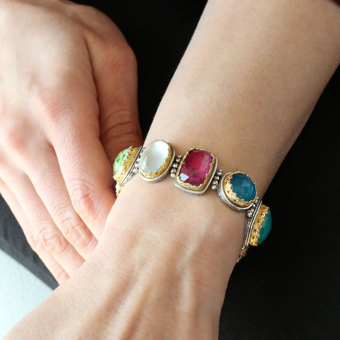 Pop Rocks Multi-Colored Link Bracelet