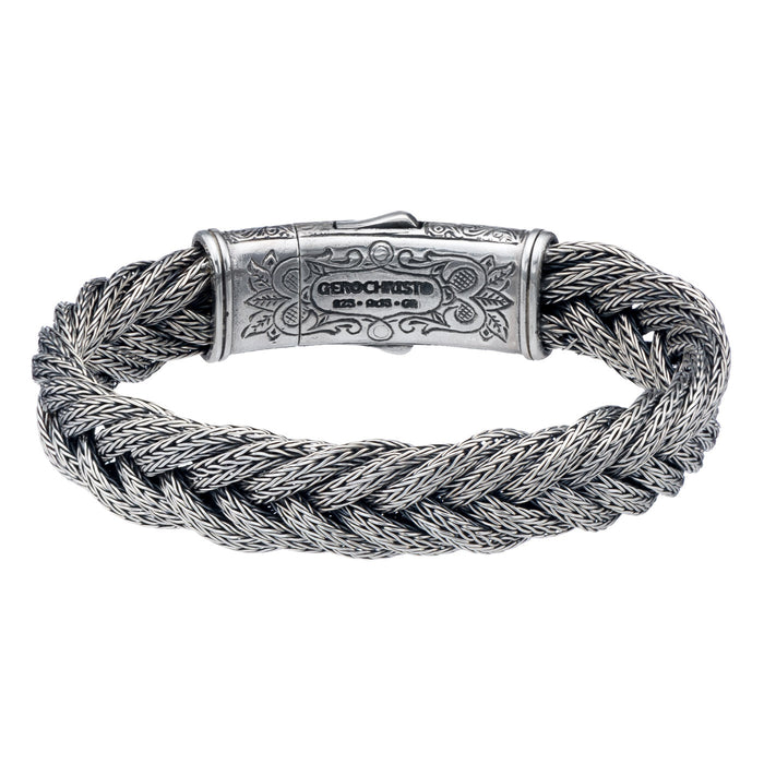 Minoas Wide Braided Strap Bracelet