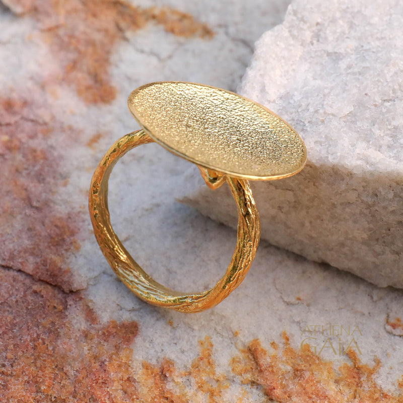Desert Sun Ring - Gold Plated Sterling Silver Ring