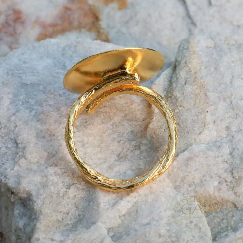 Desert Sun Ring - Gold Plated Sterling Silver Ring