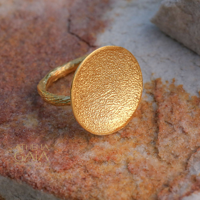 Desert Sun Ring - Gold Plated Sterling Silver Ring