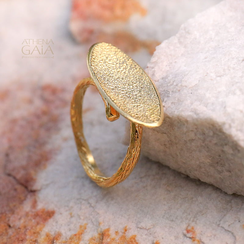 Desert Dune Ring (Small) - Gold Plated Sterling Silver Ring
