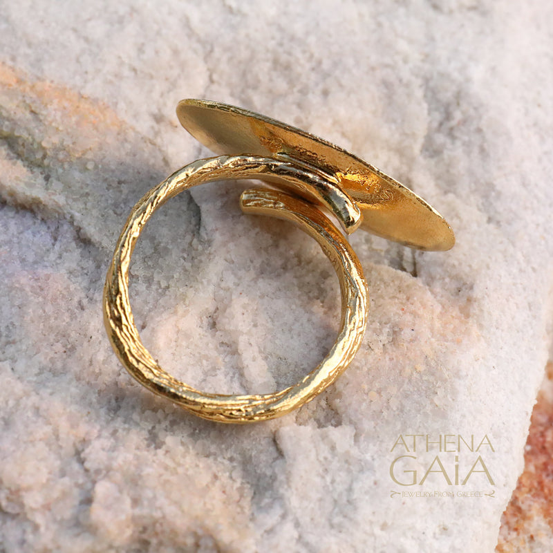 Desert Dune Ring (Small) - Gold Plated Sterling Silver Ring