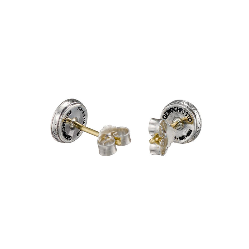 Alexander Cross Stud Earrings - 18k Gold &  Sterling Silver - Unisex Earrings