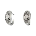Simplicity Mediterranean Filigree Half Hoops - Sterling Silver - Post Earrings