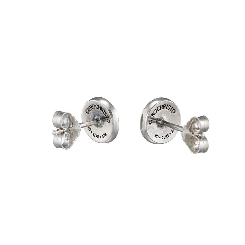 Alexander Flower Stud Earrings - Sterling Silver - Unisex Earrings