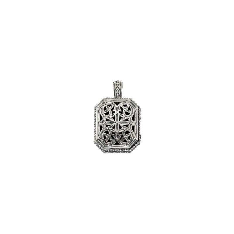 Garden Shadows Polygon Pendant - Sterling Silver Pendant