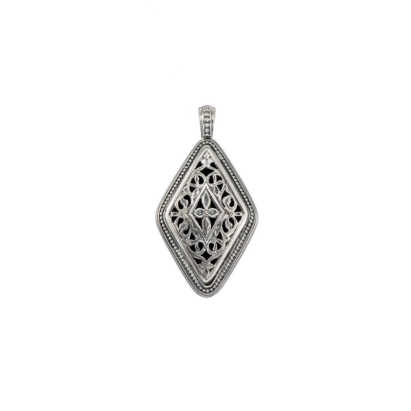 Garden Shadows Kite Pendant - Sterling Silver Pendant
