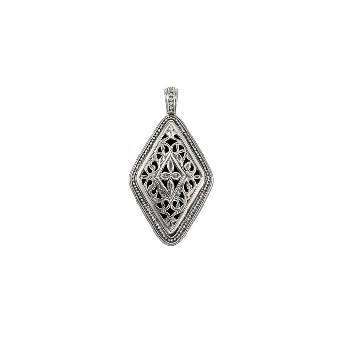 Garden Shadows Kite Pendant - Sterling Silver Pendant