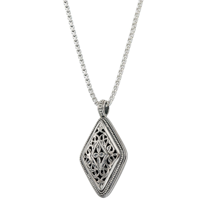 Garden Shadows Kite Pendant - Sterling Silver Pendant