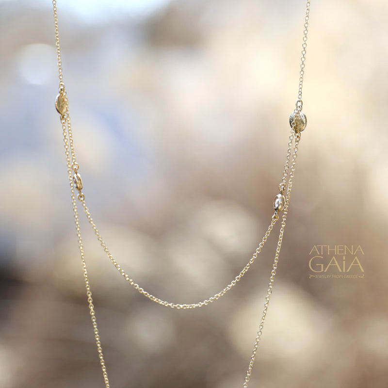 Double Strand Pebbles and Stones Necklace (In-Stock)