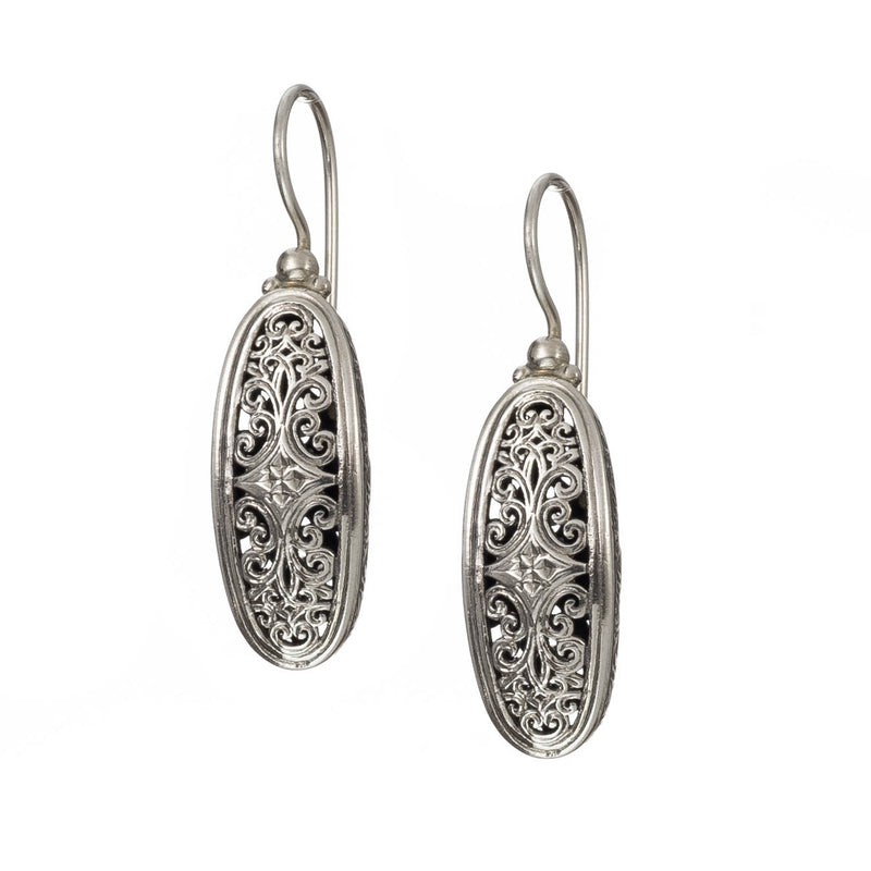 Mediterranean Oval Earrings - 925 Sterling Silver