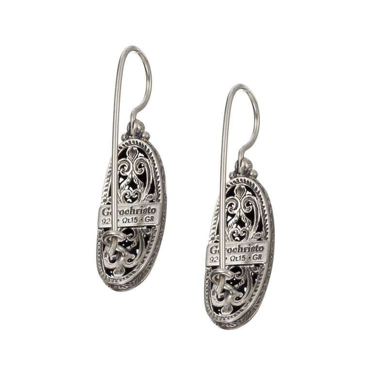 Mediterranean Oval Earrings - 925 Sterling Silver