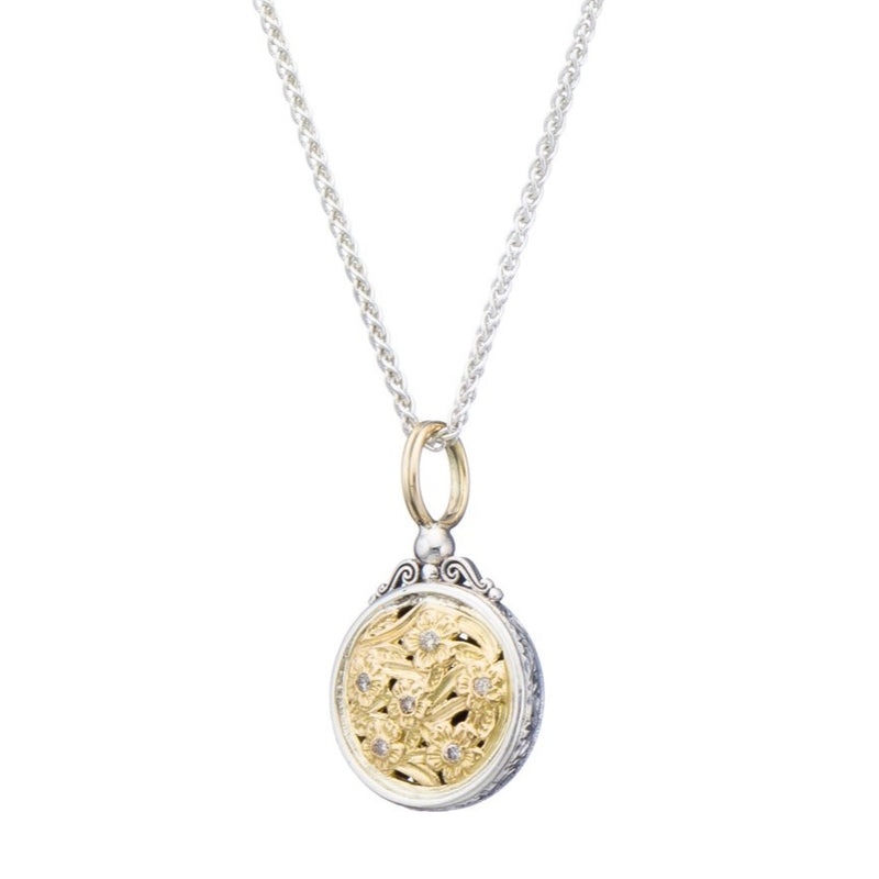 Harmony Cyclos Pendant - 18k Gold & Sterling Silver Pendant