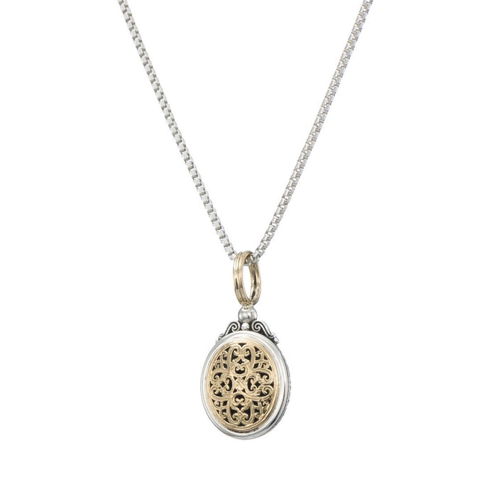 Mediterranean Small Oval Pendant