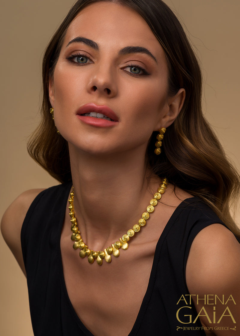 Cycladic Idols Imperial Necklace - 18k Gold Necklace