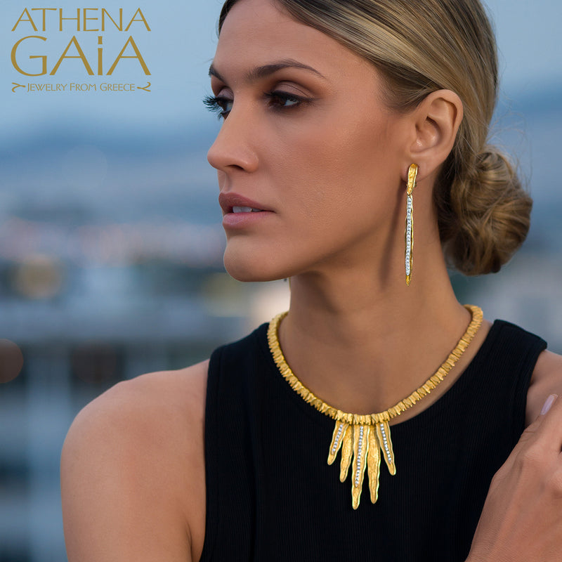 Veiled Earth Scripts "Stalactites" Necklace - 18k Gold Necklace