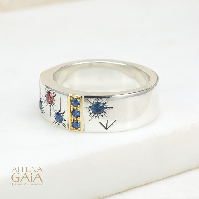 Star Spangled Bar Band Ring