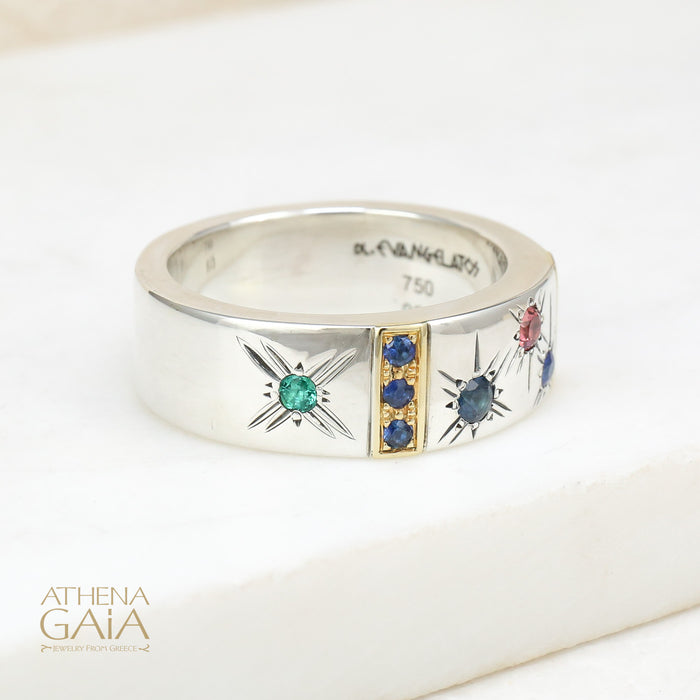 Star Spangled Bar Band Ring