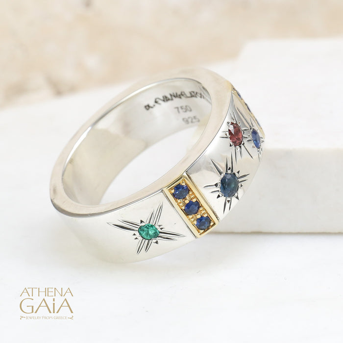 Star Spangled Bar Band Ring