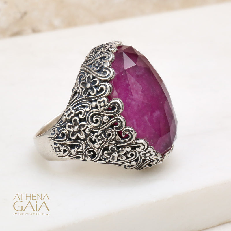 Pop Rocks Anthemis Ring - Sterling Silver Ring - Cocktail Ring