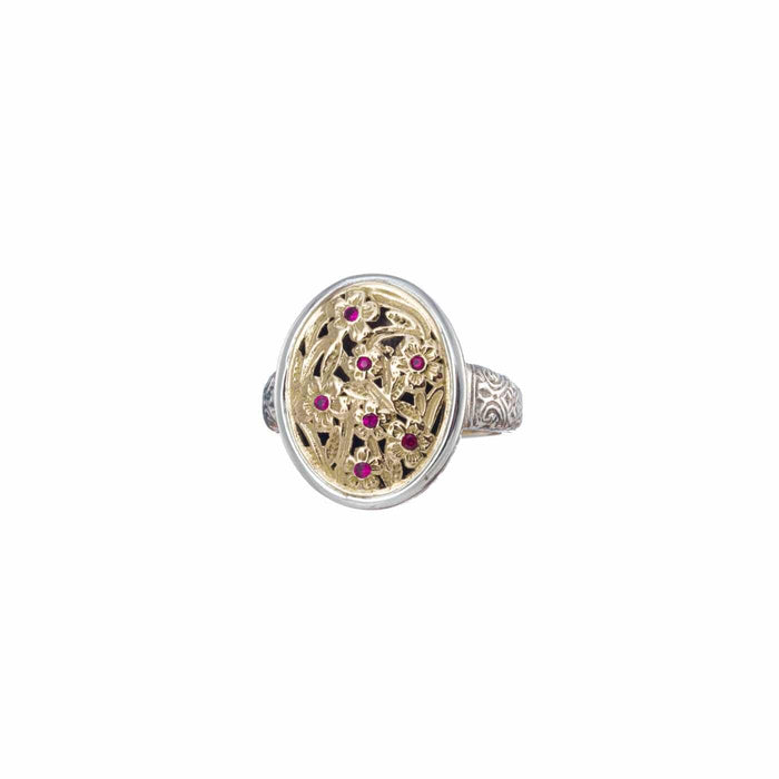 Harmony Oval with Rubies Ring