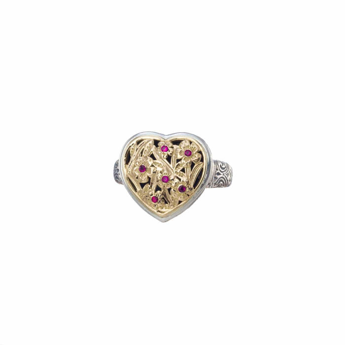 Harmony Heart with Rubies Ring