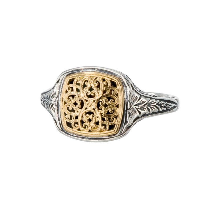 Mediterranean Square Pinky Ring