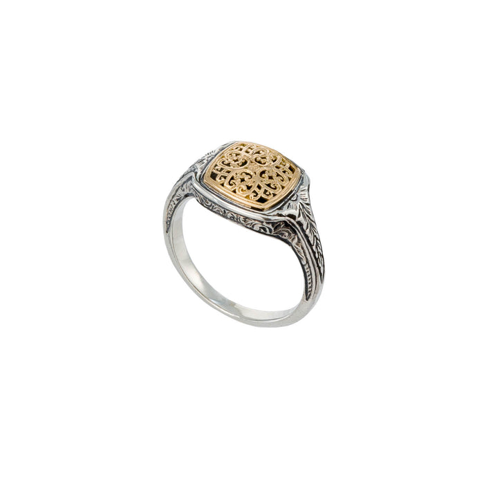 Mediterranean Square Pinky Ring