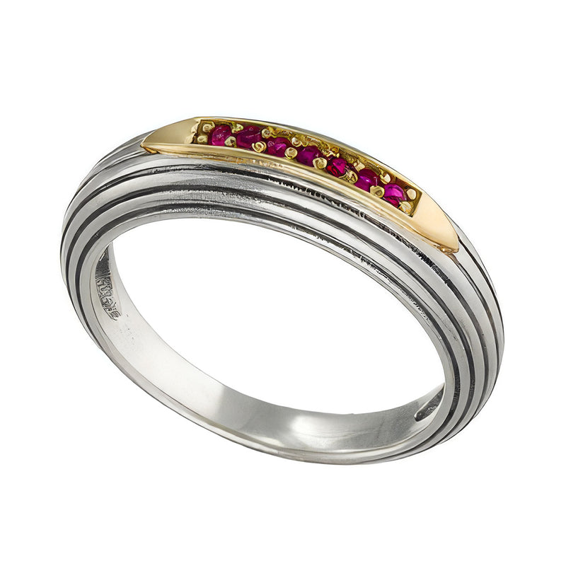 Kassandra Pave Gemstone Ring - 18k Gold & Sterling Silver Ring