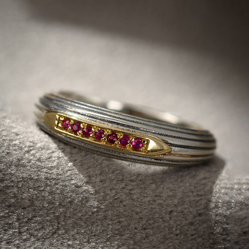 Kassandra Pave Gemstone Ring - 18k Gold & Sterling Silver Ring