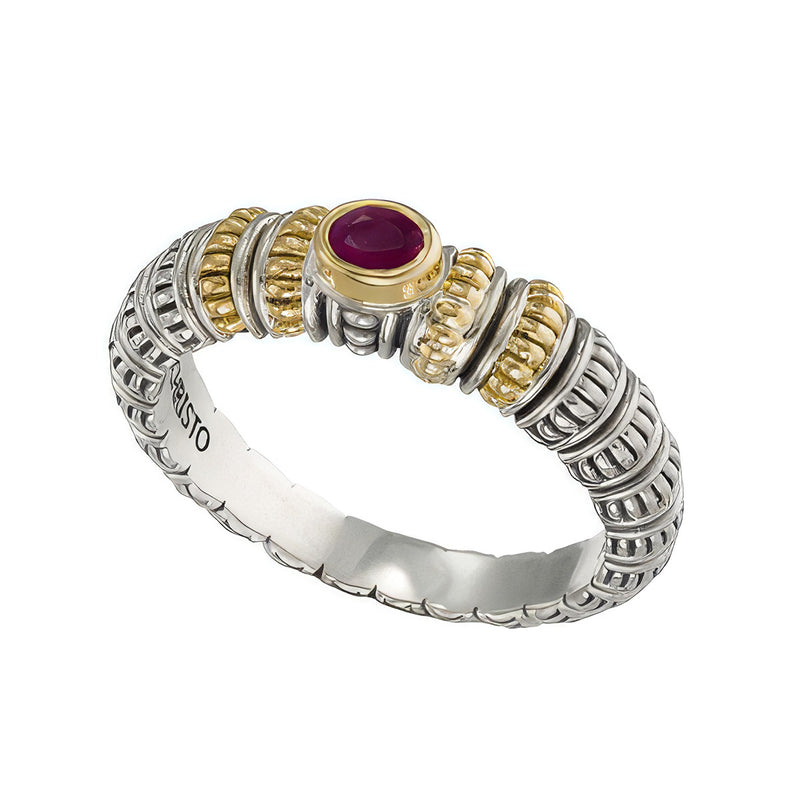 Kassandra Oval Gemstone Ring - 18k Gold & Sterling Silver Ring