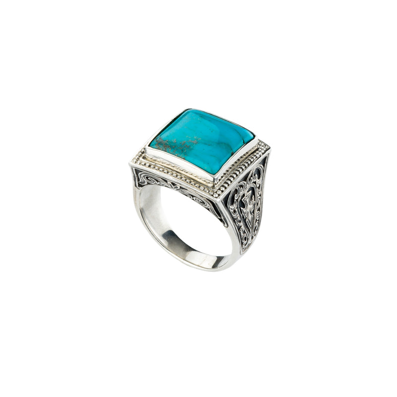 Men’s Classic Square Ring - Sterling Silver Ring - Club Ring