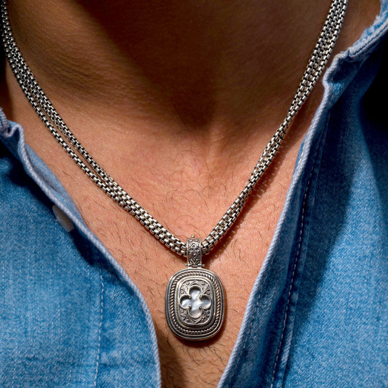 Silver Clover Odysseus Pendant - Sterling Silver Pendant