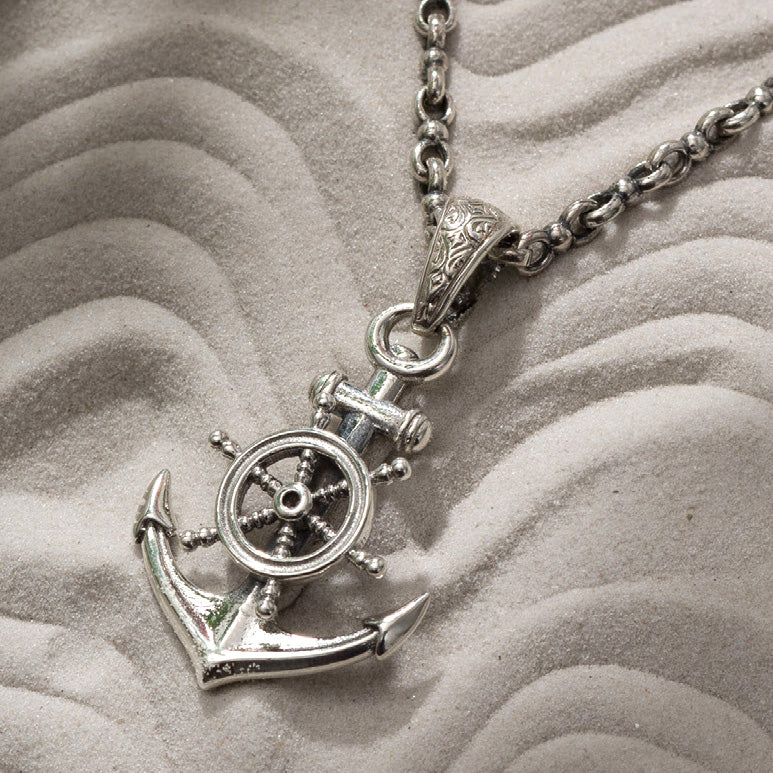Hellenic Navigator Pendant - Sterling Silver Pendant