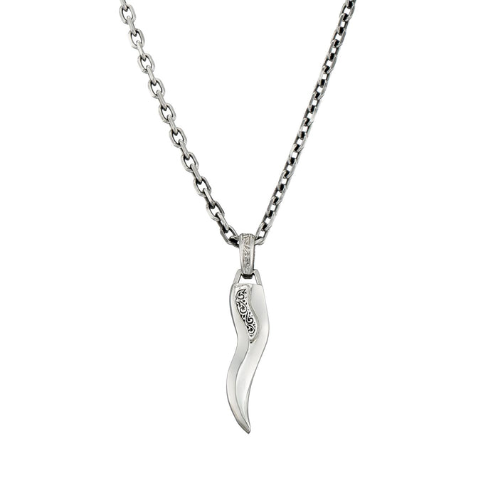 Simplicity Thin Claw Amulet Pendant - Sterling Silver Pendant