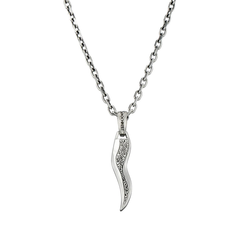 Simplicity Thin Claw Amulet Pendant - Sterling Silver Pendant
