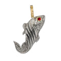 Thalassa Fish Pendant - 18k Gold & Sterling Silver Pendant