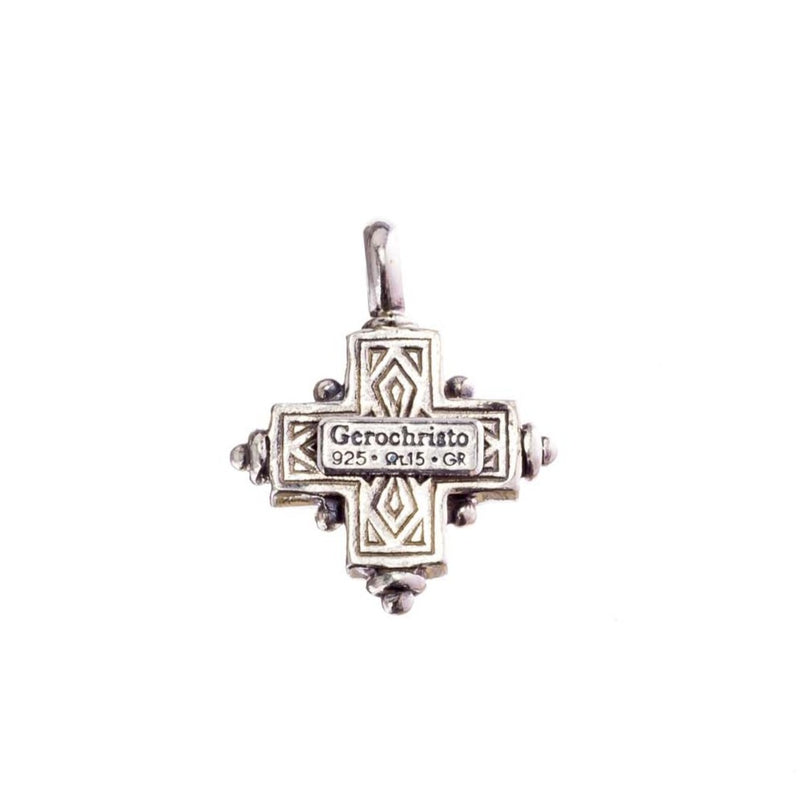 Rustic Silver Cross (Small) - Sterling Silver - Greek Cross Necklace