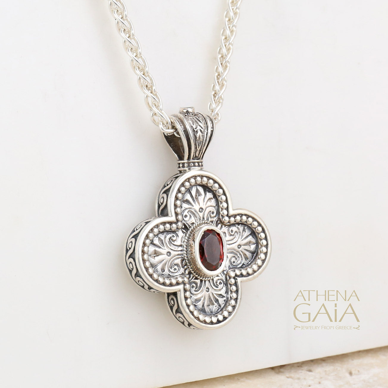 アクセサリー Gerochristo Cyclades Cross Pendant Gerochristo Cross Pendants - Handmade Greek Silver & Gold