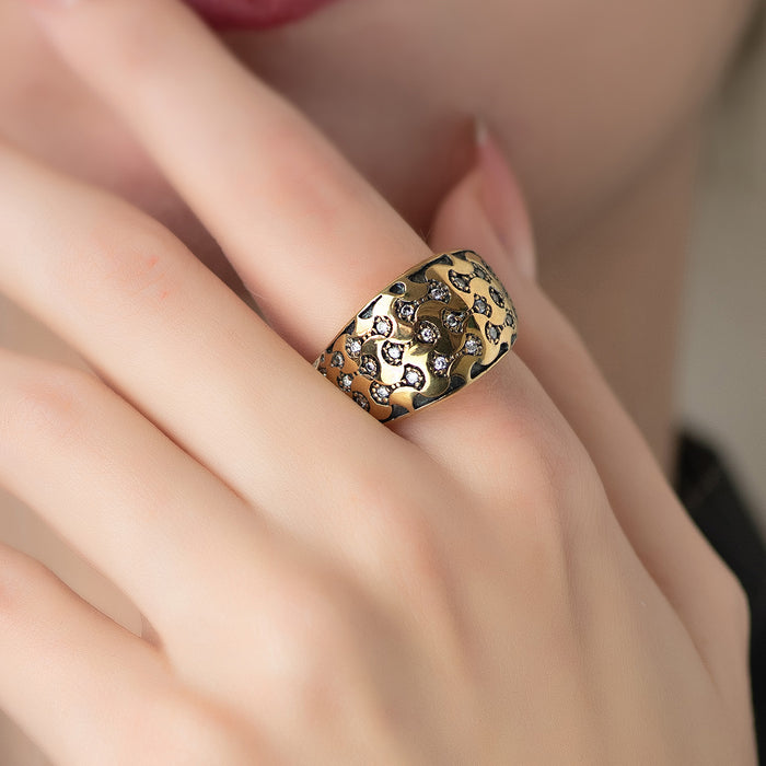 Galaxy Constellation Ring - 18k Gold Ring - Cocktail Ring