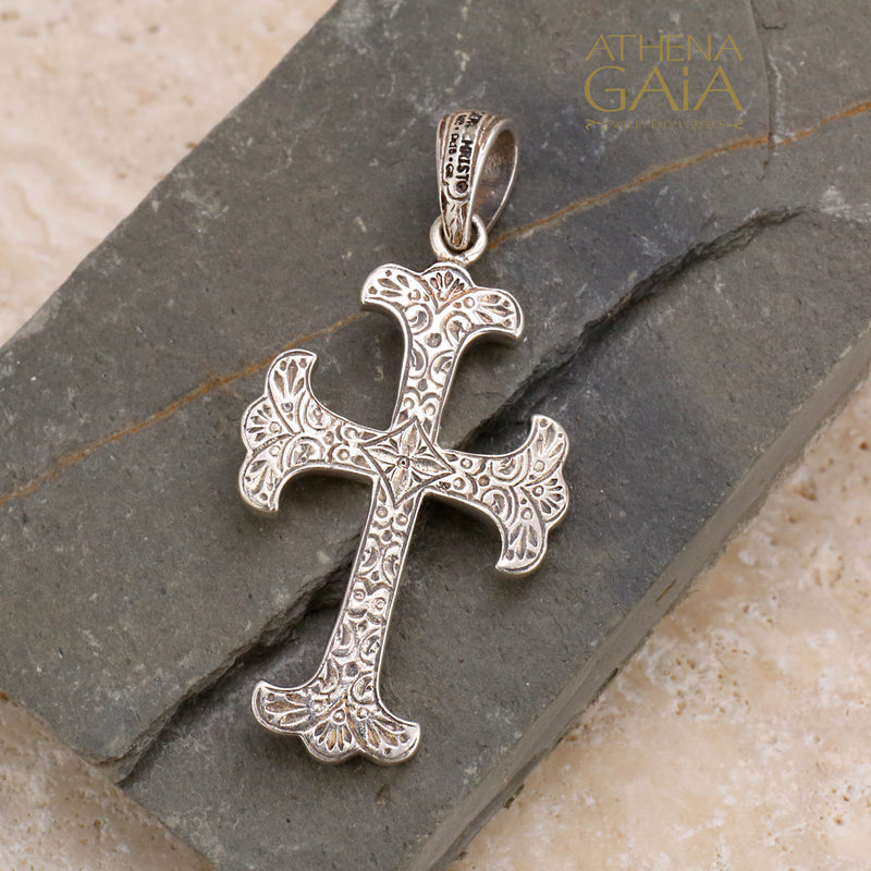 Fleury Cross (Medium) - Sterling Silver - Flared Cross