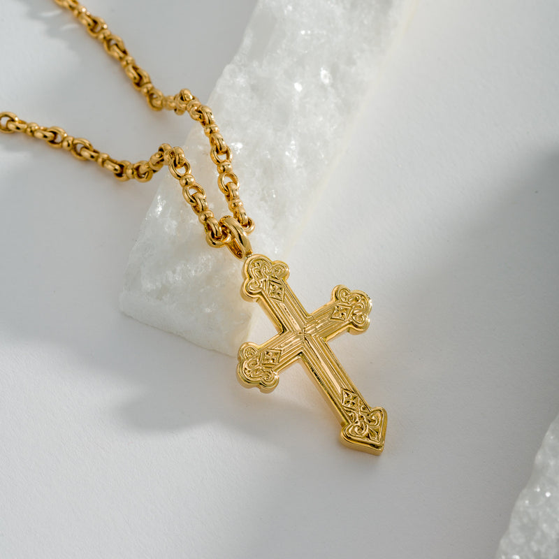 Gold Double Loop Chain - 18k Gold Chain - Handmade Greek Chain