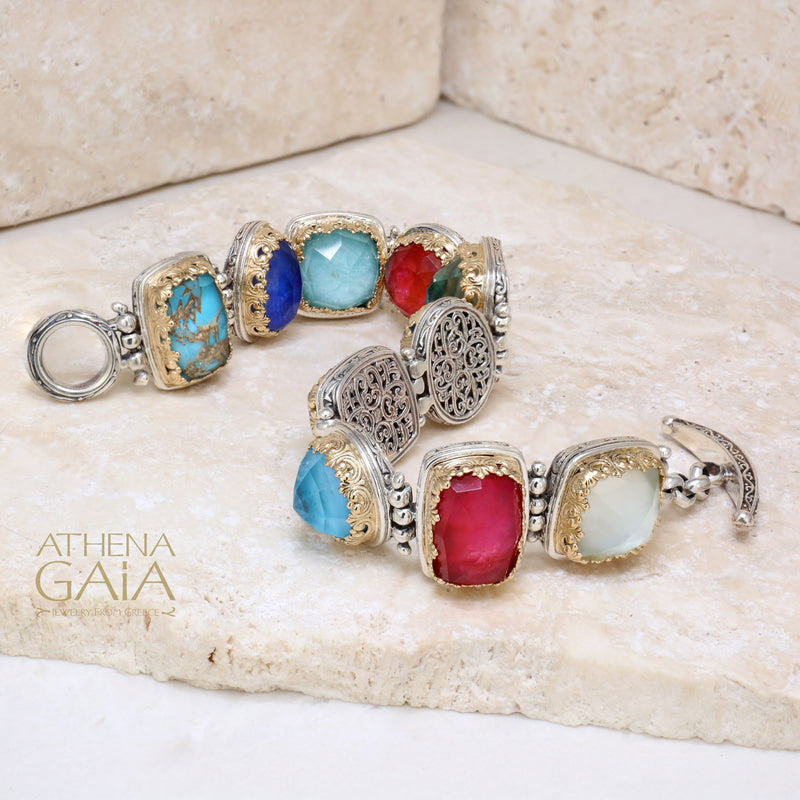 Pop Rocks Mixed Link Bracelet - 18k Gold & Sterling Silver Bracelet