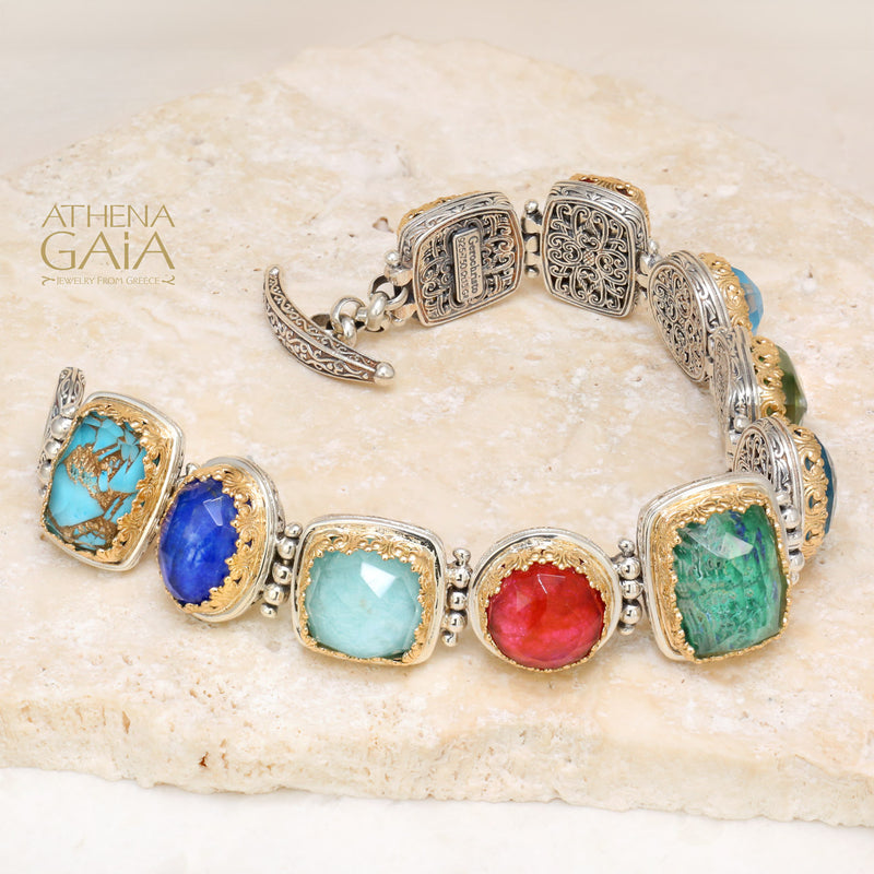 Pop Rocks Mixed Link Bracelet - 18k Gold & Sterling Silver Bracelet