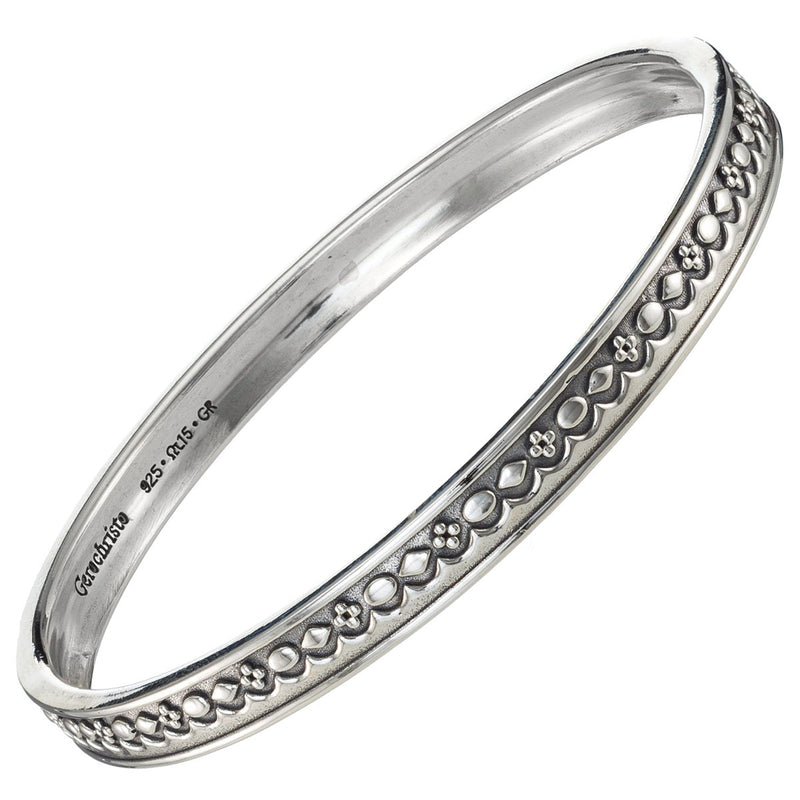 Wave Signs Bangle Bracelet - Sterling Silver (In-Stock)