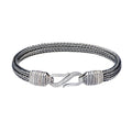 Knotted Rope Sterling Silver Chain Bracelet