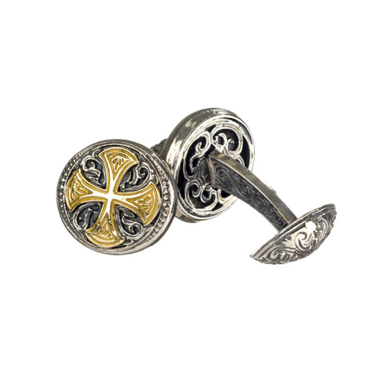 Round Maltese Cross Cufflinks