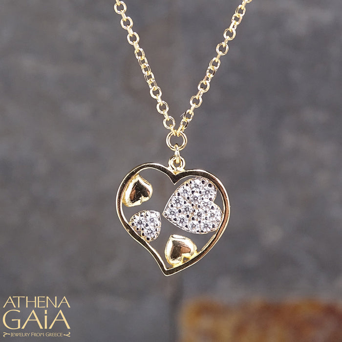 Hearts in Heart Necklace (FINAL SALE)