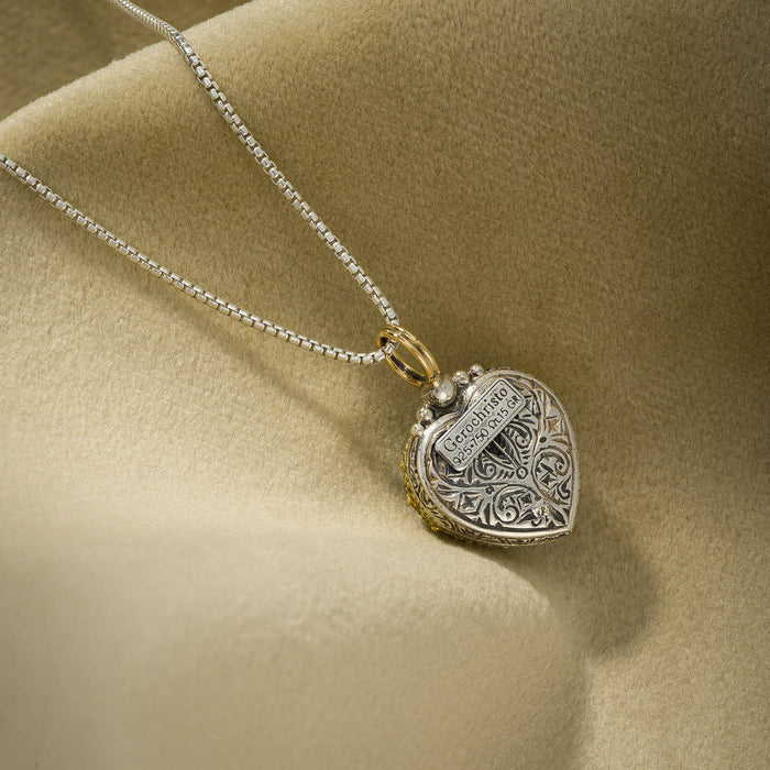 Pop Rocks Aegean Colors Hearts Pendant - 18k Gold & Sterling Silver Pendant